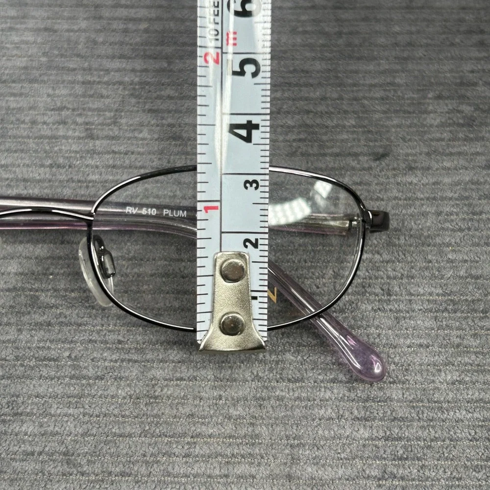 Revlon RV 510 Plum Oval Y2k Eyeglasses Metal Frames Purple Designer Eyewear